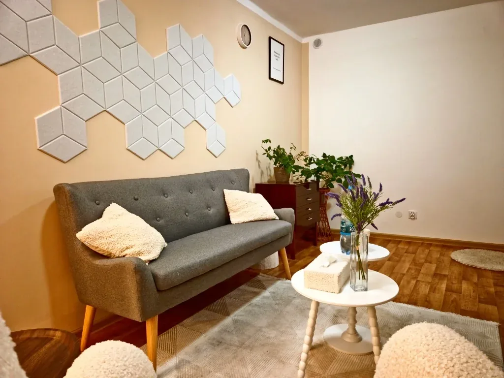 Przestrzeń terapeutyczna i relaksacyjna Centrum Psychologicznego MediSens w Kielcach